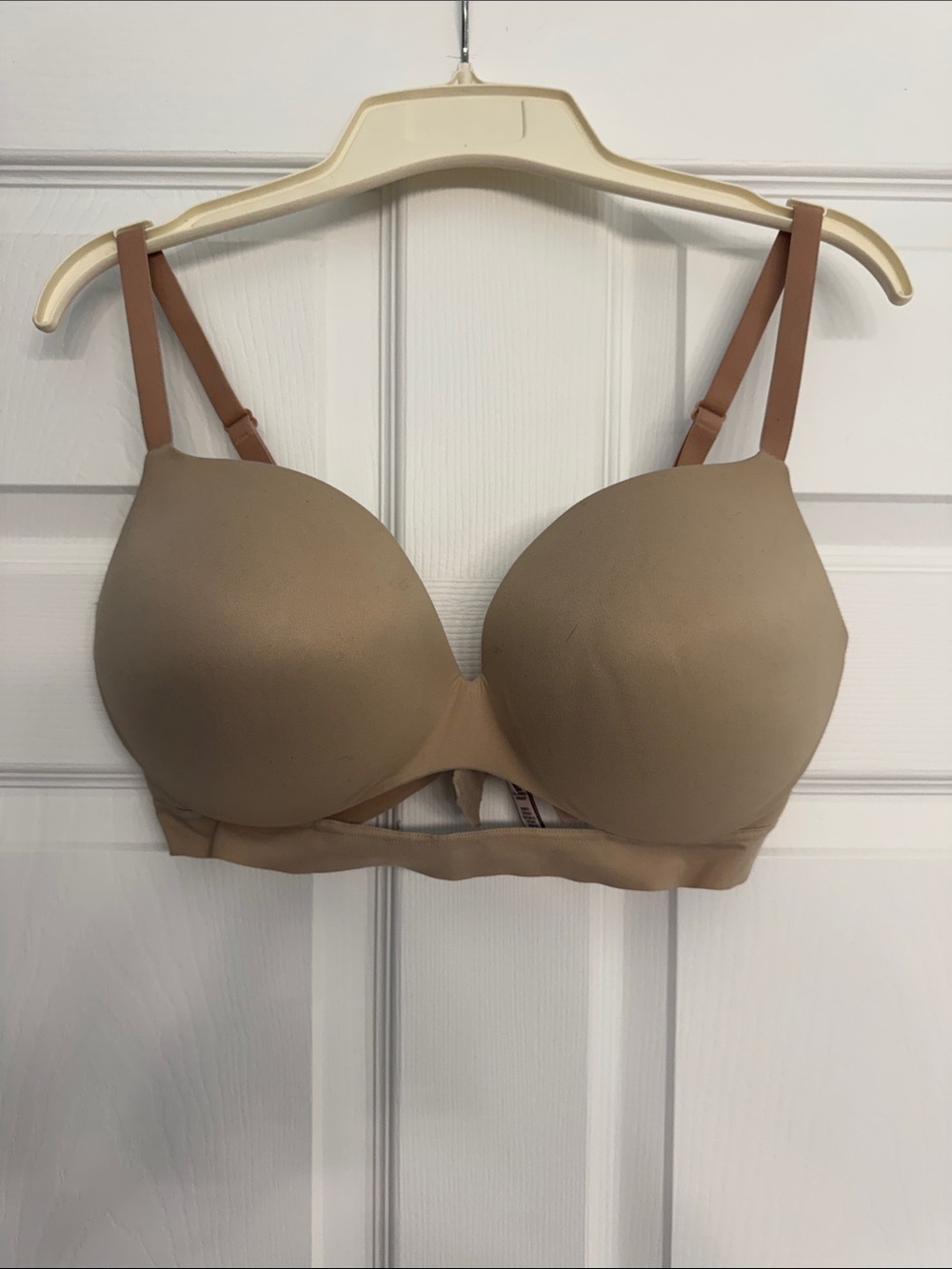 Victoria's Secret Nude T-Shirt Bra with Tan Straps